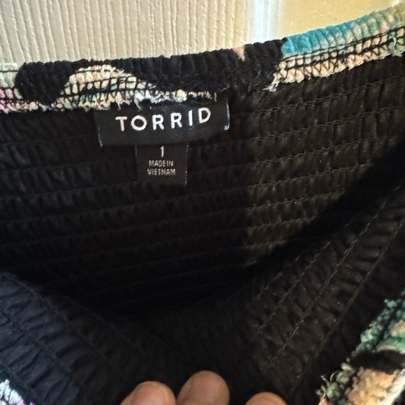 Torrid Rayon Smocked Tiered Maxi Dress Size 1 - Picture 6 of 9